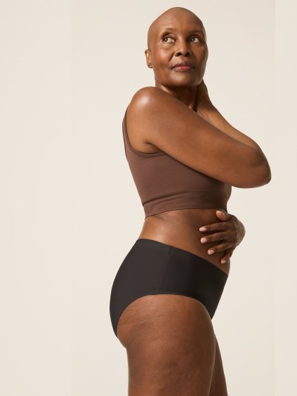 majtki menstruacyjne modibodi Seamfree Boyleg MH Black1