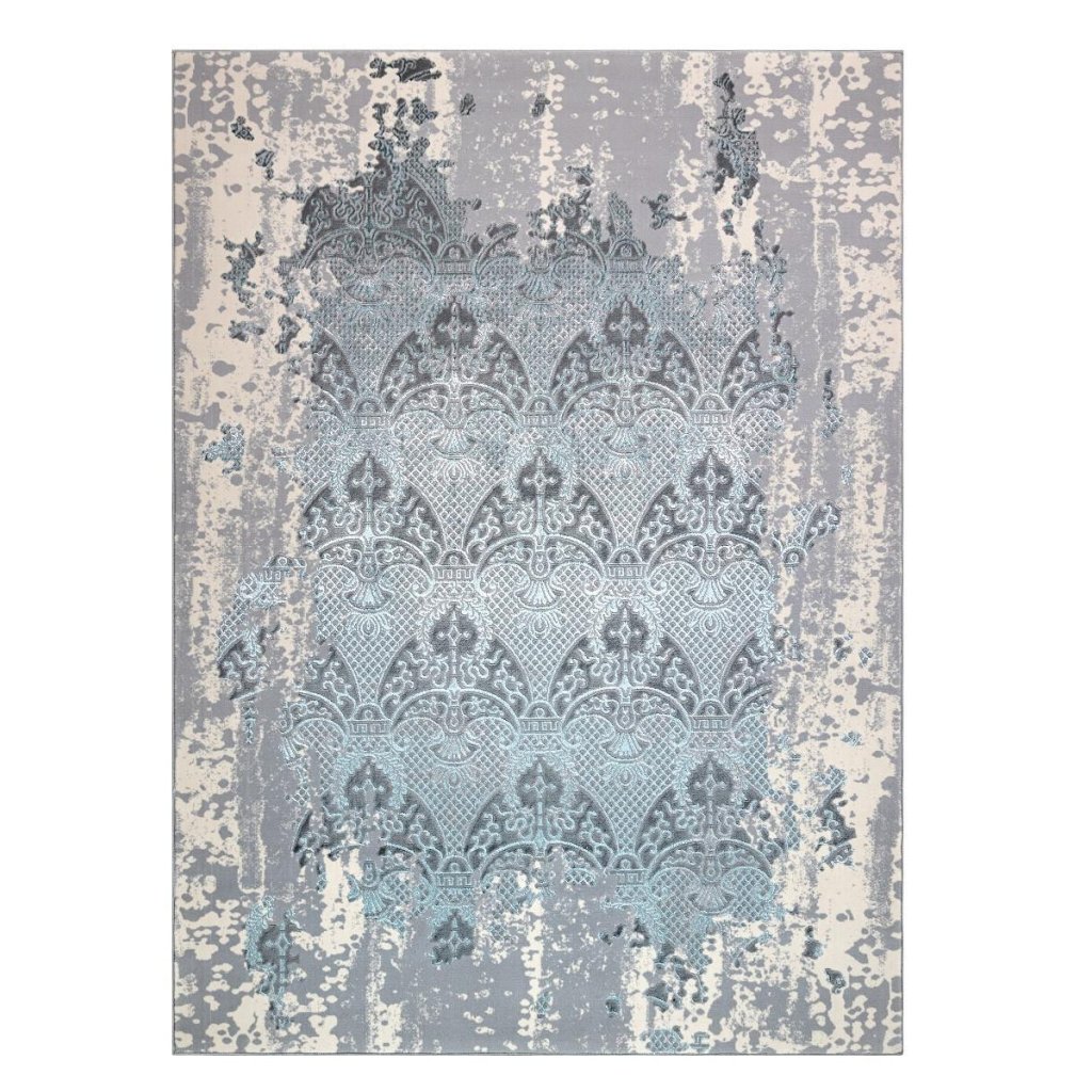 66765 kusovy koberec core w3824 ornament vintage cream grey and blue