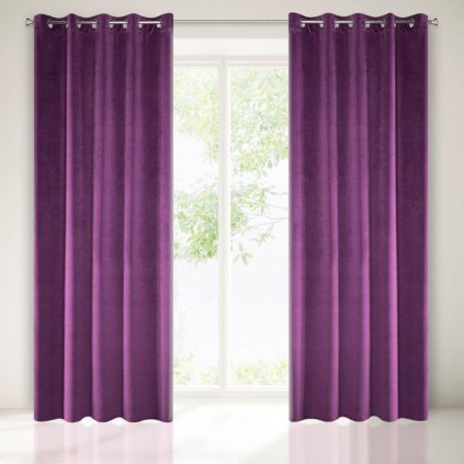 12054 fialovy zatemnovaci zaves na kruzkoch villa 140x250 cm