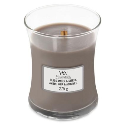14577 sviecka ovalna vaza woodwick cierna ambra a citrus 275 g