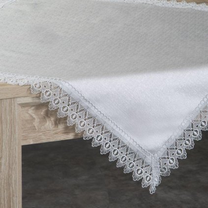 15951 kremovy obrus na stol anika 80x80 cm