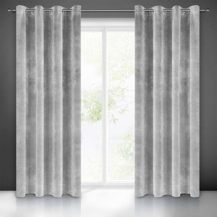 17463 sivy zaves ria so zamatovou strukturou 140x250 cm