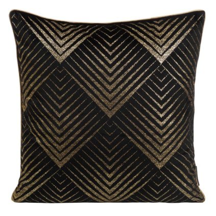 30411 cierna obliecka na vankus victoria2 s potlacou 45x45 cm