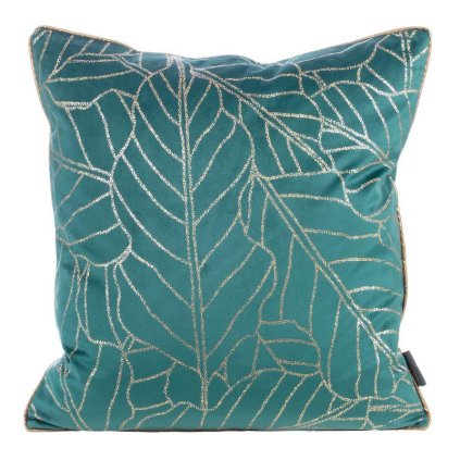 30837 tyrkysova obliecka na vankus lili1 s potlacou 45x45 cm