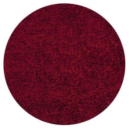 48633 kusovy koberec life shaggy 1500 red kruh
