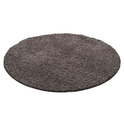 50409 kusovy koberec dream shaggy 4000 taupe kruh