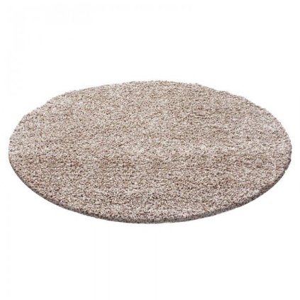 50412 kusovy koberec dream shaggy 4000 beige kruh