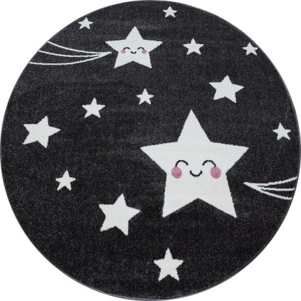 51459 kusovy koberec kids 610 grey kruh