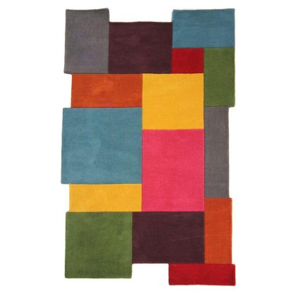 53265 rucne vsivany kusovy koberec abstract collage multi