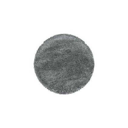 55215 kusovy koberec fluffy shaggy 3500 light grey kruh