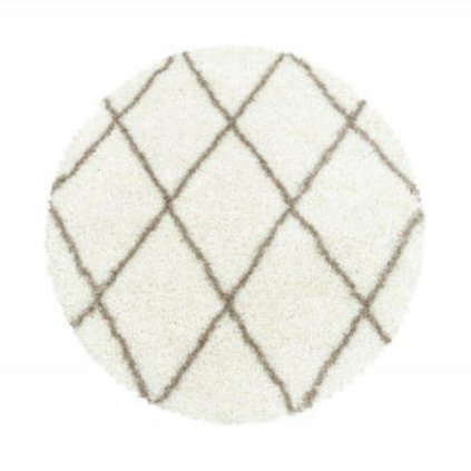 55254 kusovy koberec alvor shaggy 3401 cream kruh