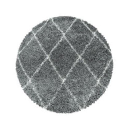 55257 kusovy koberec alvor shaggy 3401 grey kruh