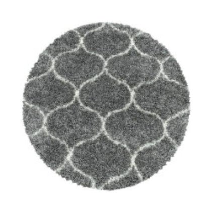 55293 kusovy koberec salsa shaggy 3201 grey kruh