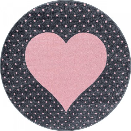 55395 detsky kusovy koberec bambi 830 pink kruh