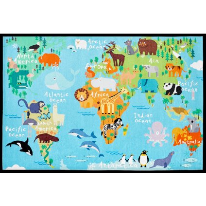 56799 detsky kusovy koberec torino kids 233 world map