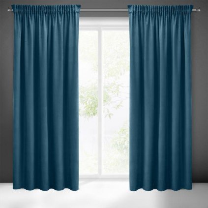 57189 modry zaves na paske sibel 140x270 cm