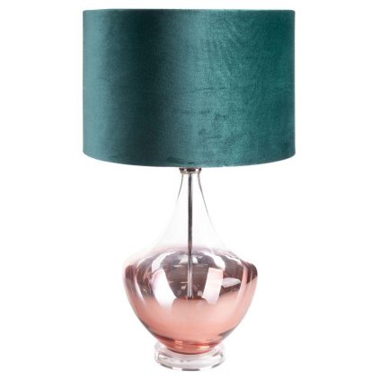 58410 stolna lampa salvia8 so sklenenym podstavcom a zamatovym tienidlom 40x69 cm