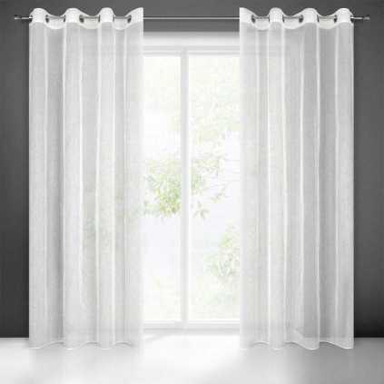 60135 biela zaclona na kruzkoch adel 140x250 cm