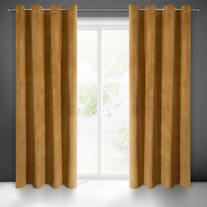 61272 medovy zaves na kruzkoch ria 140x250 cm