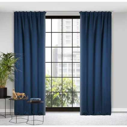 61356 modry zaves na flex paske milan 140x300 cm