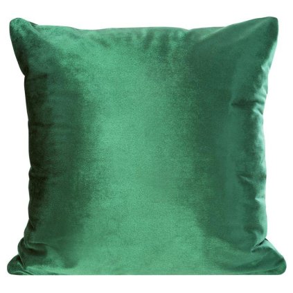 62043 zelena zamatova obliecka na vankus samanta 40x40 cm