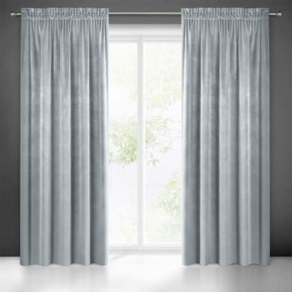 62058 strieborny zamatovy zaves samanta 140x270 cm