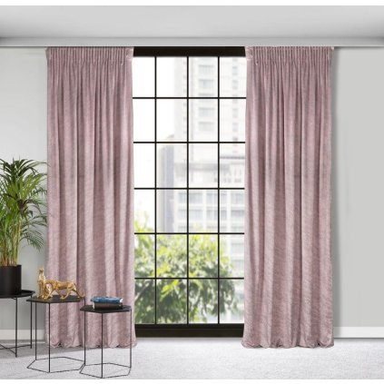 62088 ruzovy zamatovy zaves riva s mramorovym vzorom 140x270 cm