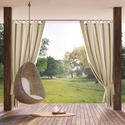 62569 nepremokavy bezovy zaves na terasu garden 155x200 cm