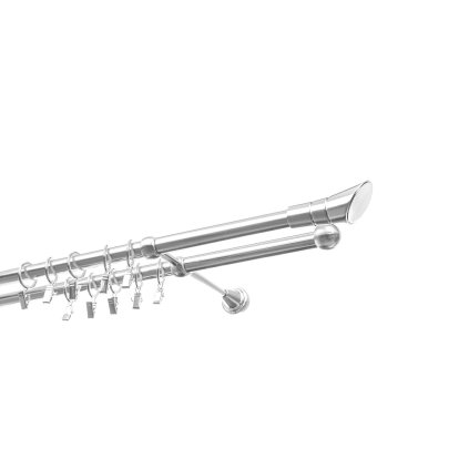 karnisz metalowy karpol 19 mm stal nierdzewna podwojny cosmo do sypialni
