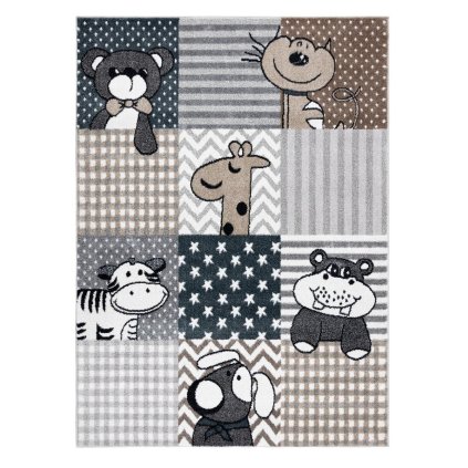 65163 detsky kusovy koberec fun pets grey