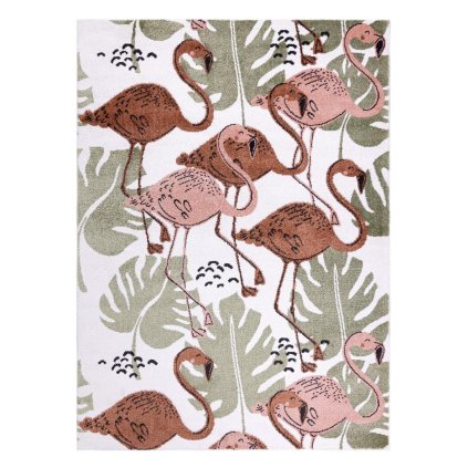 65265 detsky kusovy koberec fun flami flamingos cream