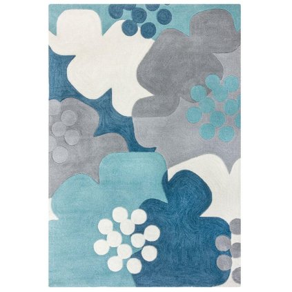 65532 kusovy koberec zest retro floral blue