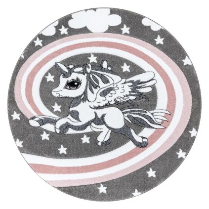 65883 detsky kusovy koberec petit pony grey kruh