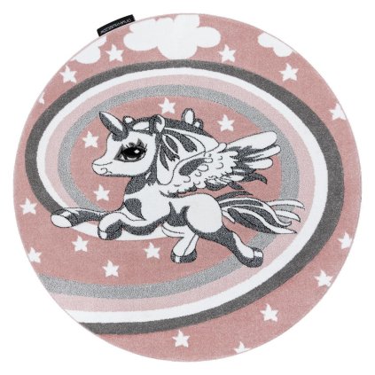 65886 detsky kusovy koberec petit pony pink kruh