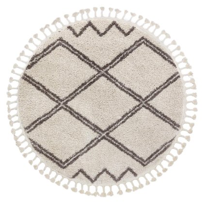 66516 kusovy koberec berber asila cream and brown kruh