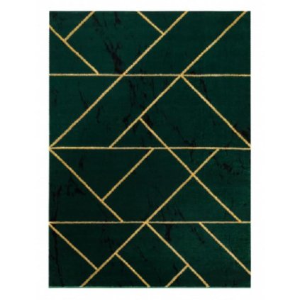 66576 kusovy koberec emerald geometric 1012 green and gold