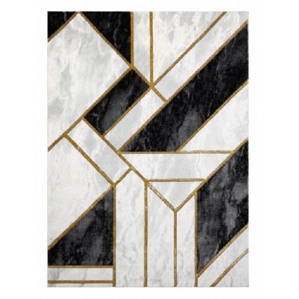 66609 kusovy koberec emerald 1015 black and gold