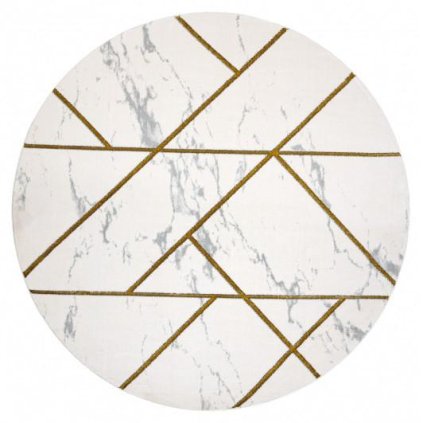 66642 kusovy koberec emerald geometric 1012 cream and gold kruh