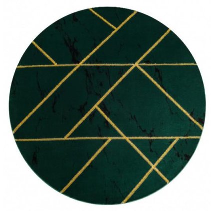 66648 kusovy koberec emerald geometric 1012 green and gold kruh