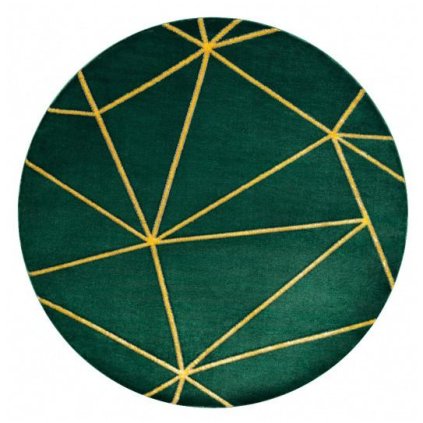 66654 kusovy koberec emerald 1013 green and gold kruh