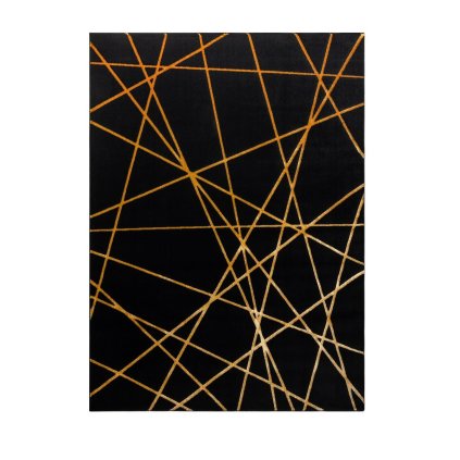 66669 kusovy koberec gloss 406c 86 geometric black gold