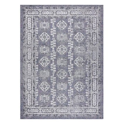 66891 kusovy koberec sion sisal ornament 2832 blue pink ecru