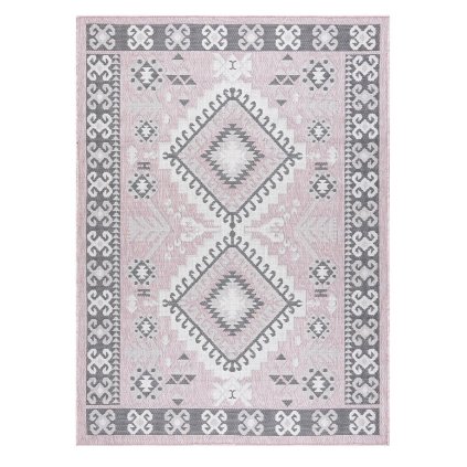 66894 kusovy koberec sion sisal aztec 3007 pink ecru na von aj na doma