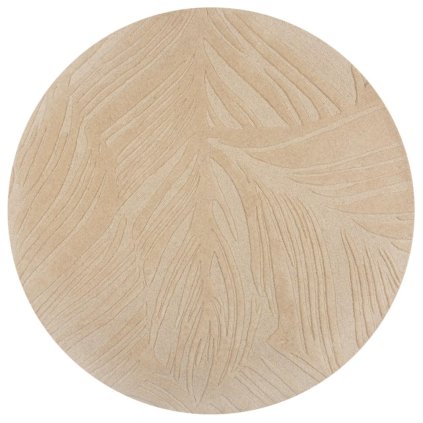 67014 kusovy koberec solace lino leaf natural kruh