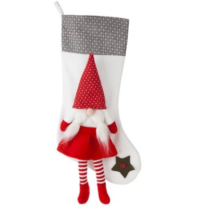 68544 vianocna ponozka s 3d mikulasom 50x25 cm