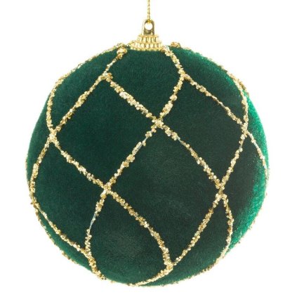 68811 zelena plastova vianocna gula 10 cm sada 4 ks