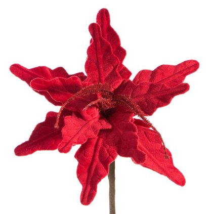 69384 cerveny vianocny kvet na stromcek 25 cm
