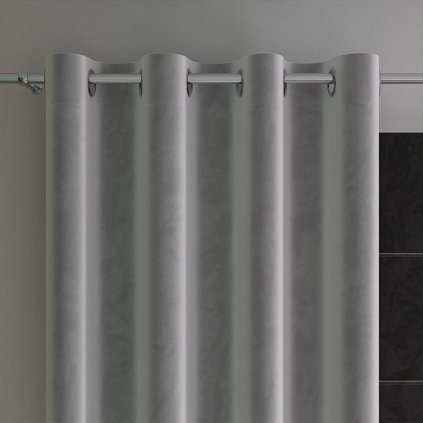 71566 svetlosivy zamatovy zaves na kruzkoch velvi 140x260 cm