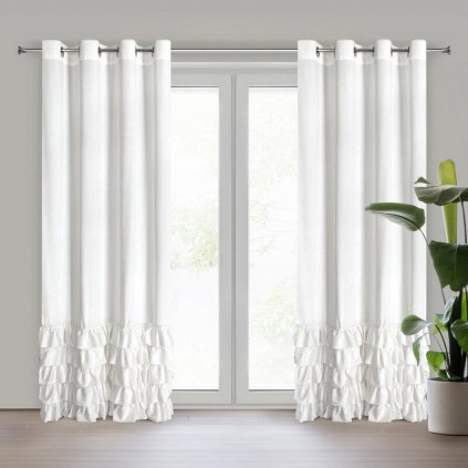 72260 biely zamatovy zaves na kruzkoch carli 140x250 cm