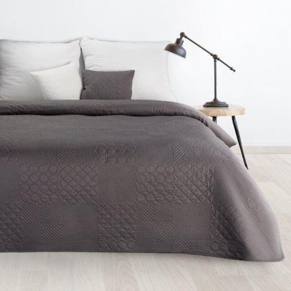 72900 sivy prehoz na postel boni5 s geometrickym vzorom 220x240 cm